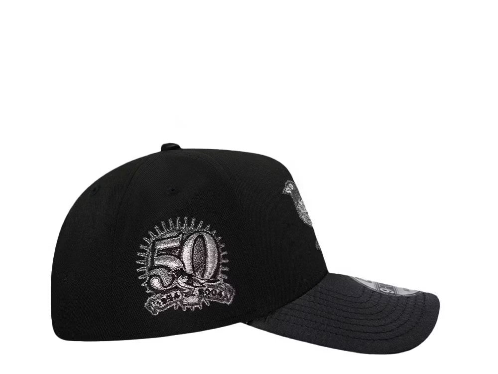 New Era Baltimore Orioles 50th Anniversary Black
Metallic 9Forty A Frame Snapback Gorra