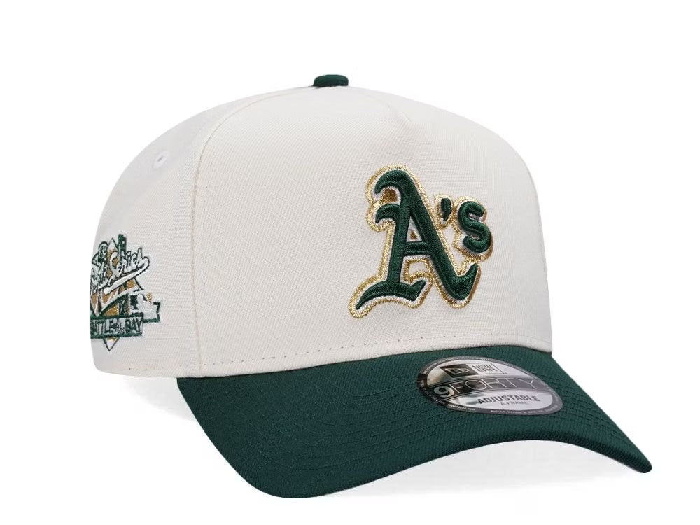New Era Oakland Athletics World Series 1985
Chrome Two Tone Edition 9Forty A Frame Snapback
Gorra