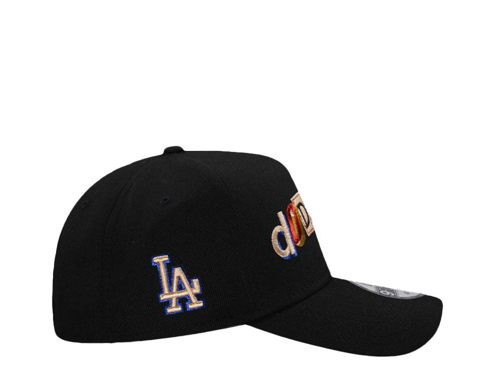 New Era Los Angeles Dodgers Lettering Black 9Forty A Frame Snapback Gorra