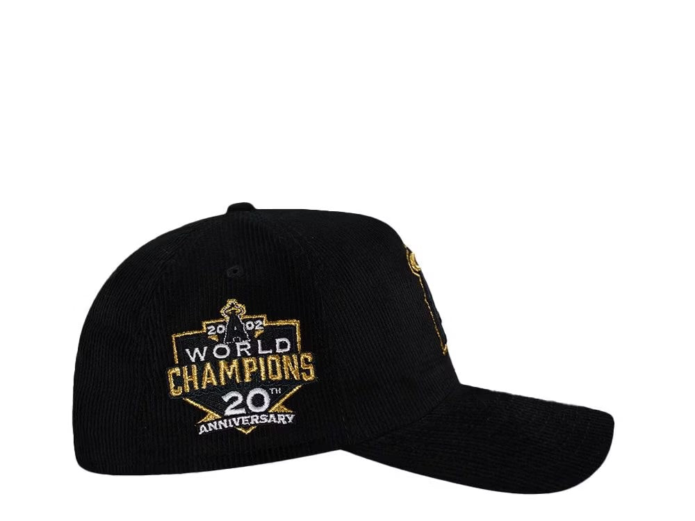 New Era Anaheim Angels 20th Anniversary Black Corduroy Edition 9Forty A Frame Snapback Gorra